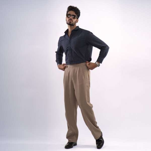 Deep Navy Blue Urban Luxe Solid Shirt - Image 3