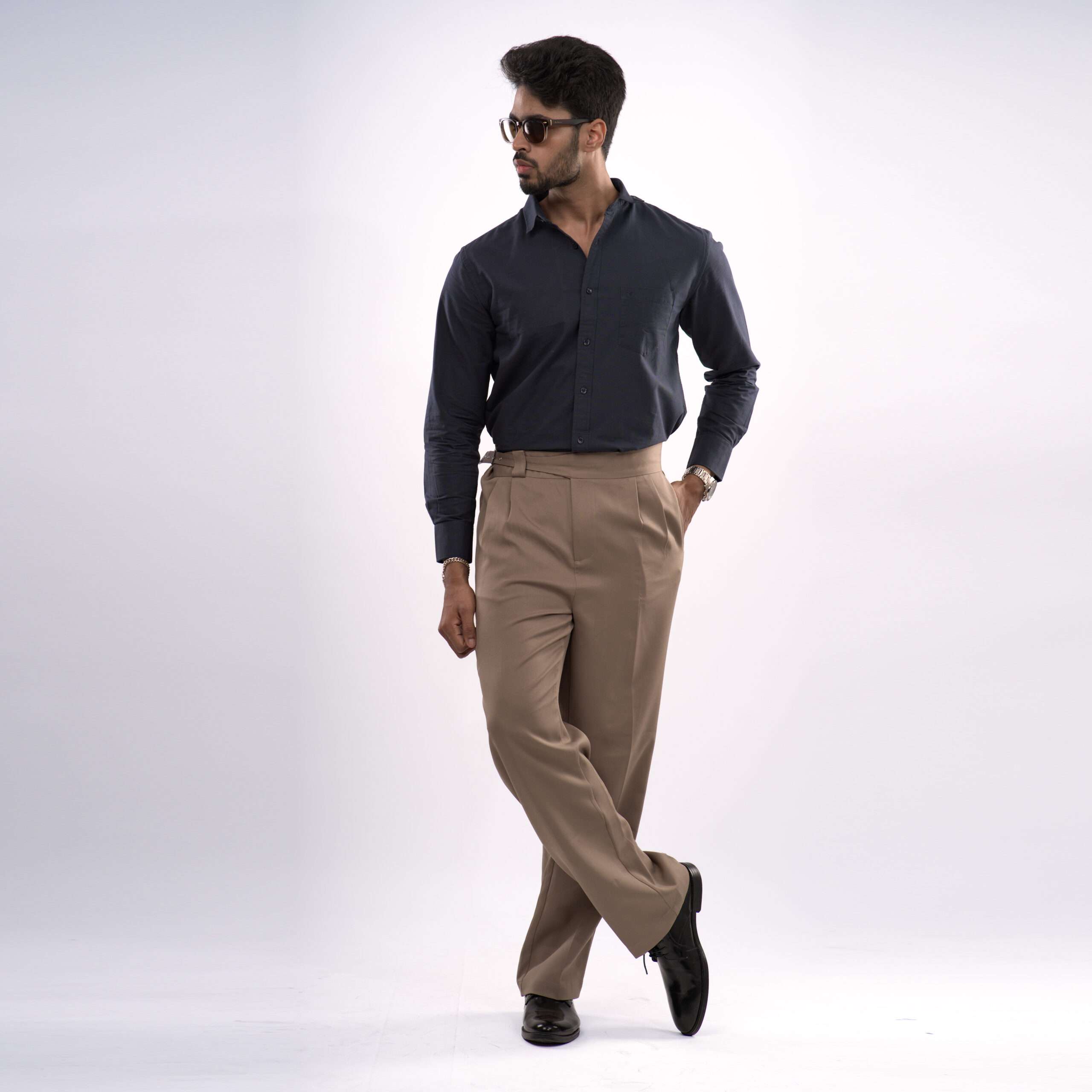 Deep Navy Blue Urban Luxe Solid Shirt