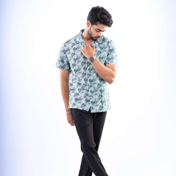 Mint Cloud Cuban Shirt