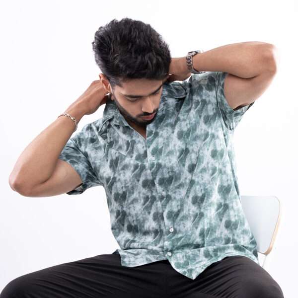 Mint Cloud Cuban Shirt - Image 2