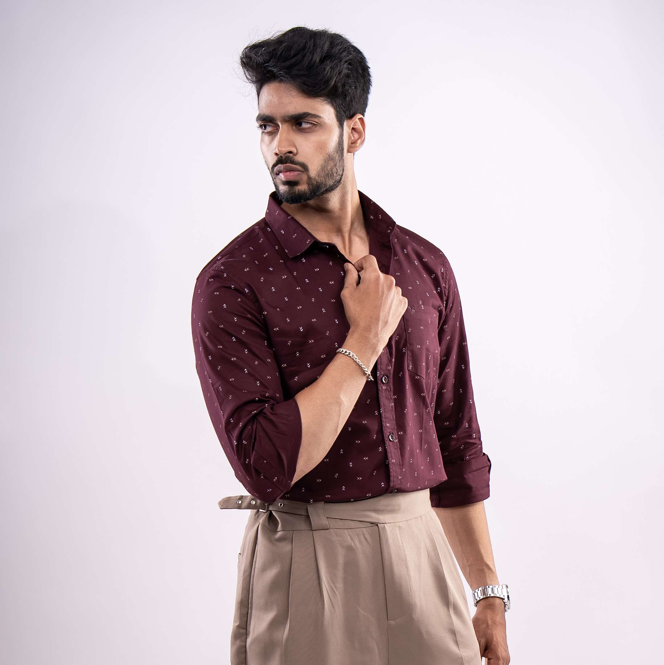 Maroon Wine Micro Anchor Print