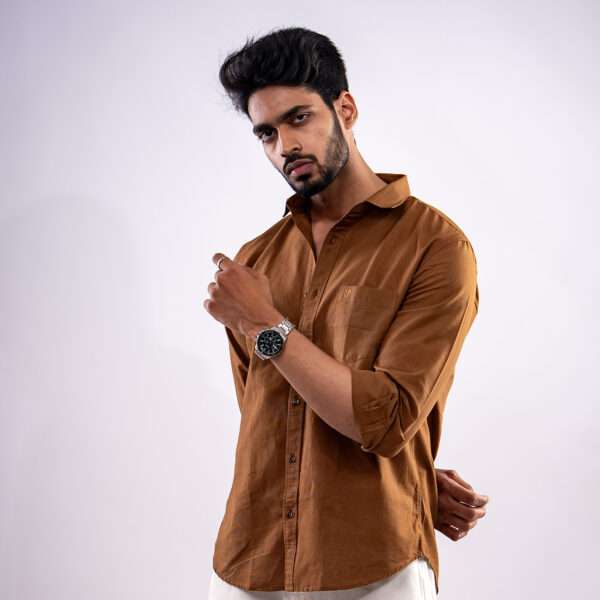 Chestnut Brown Urban Luxe Solid Shirt