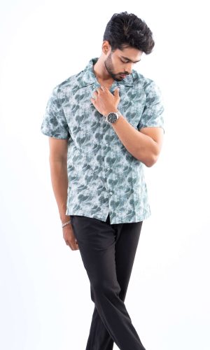 Mint Cloud Cuban Shirt