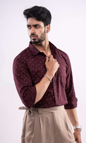 Maroon Wine Micro Anchor Print